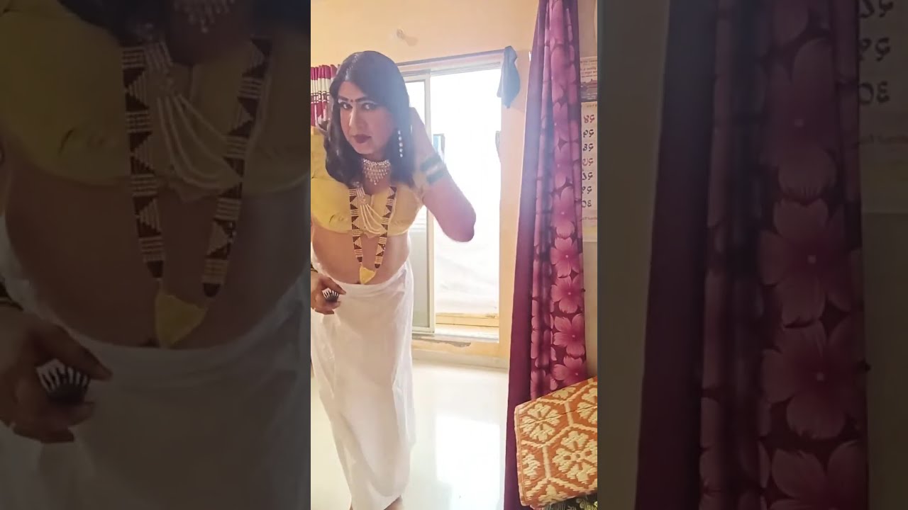 cross dresser PRIYA Shah going to ready for pooja...