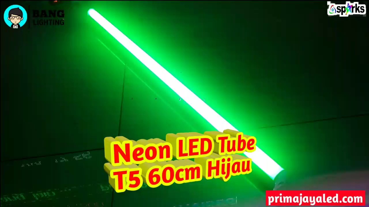Neon LED Tube T5 60cm Hijau - Prima Jaya LED