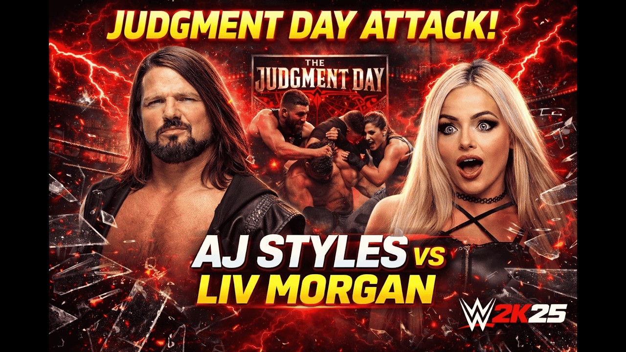 Judgment Day ATTACKS! AJ Styles vs Liv Morgan – No Holds Barred Match | WWE 2K25
