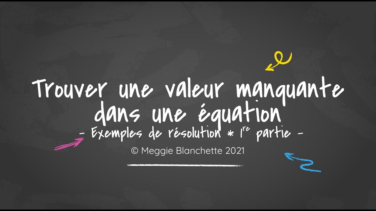 Résoudre une équation avec des inconnues des deux côtés