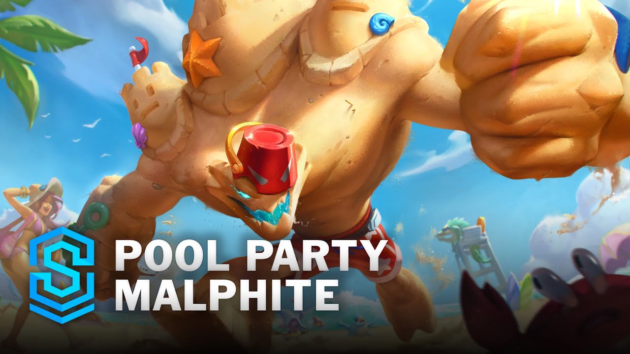 Pool Party Malphite Skin Spotlight - League of Legends