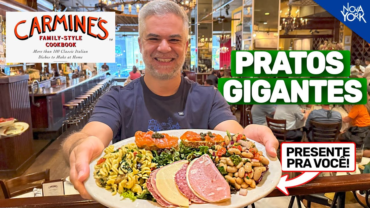 O Carmine's &eacute; o restaurante MAIS FAMOSO da Times Square em Nova York