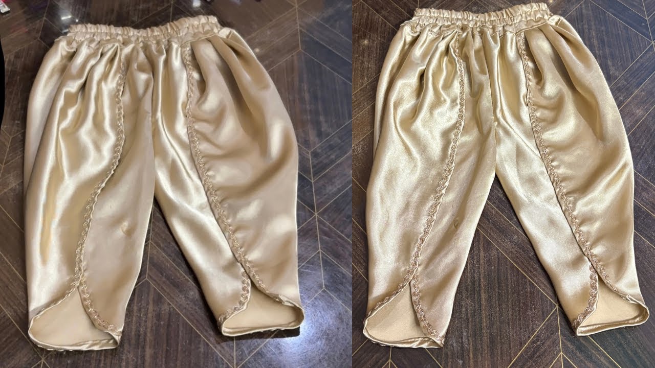 Lungi salwar or dhoti salwar for 1-2 year baby///baby salwar//cutting and stitching full video///