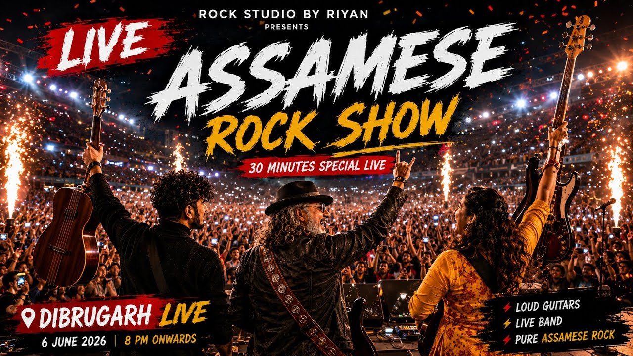 Assamese  Rock Concert LIVE । DIBRUGARH। ROCK STUDIO LIVE । 8 SONGS । 40 MINS 