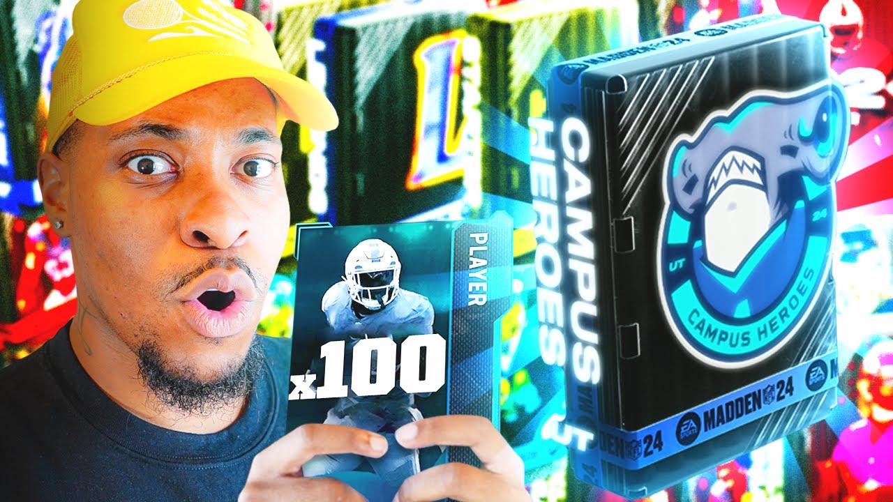 100 Campus Hero Packs Decide My Entire Team .. Madden 24