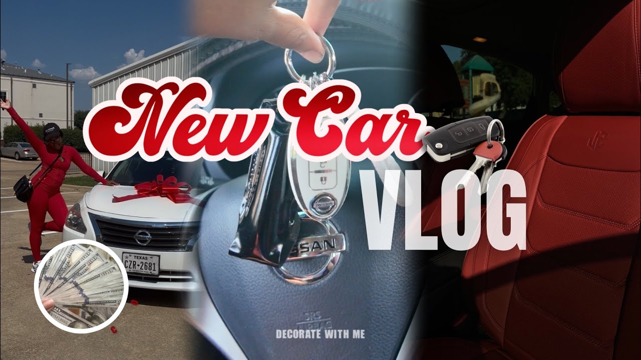 New Car Vlog 🚗| Come With Me + Red Themed Car Decor🍒
