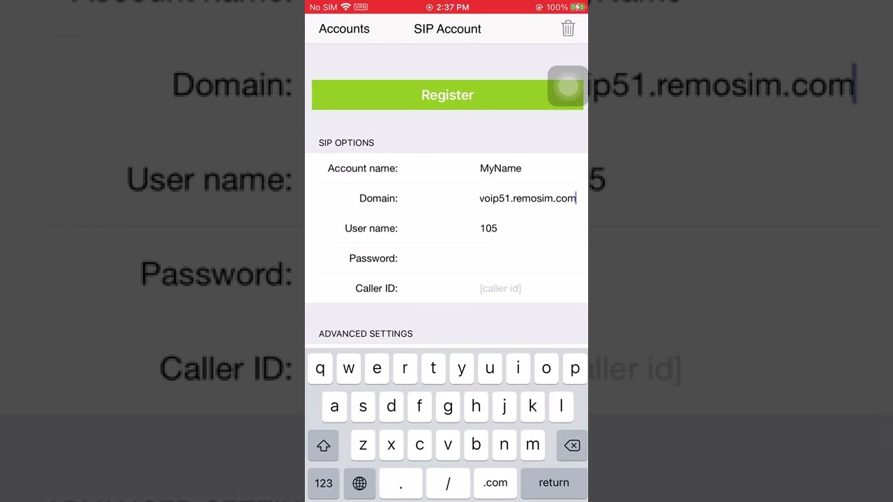 How to configure VoIP on iPhone - Remosim