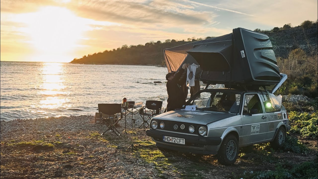 Am dormit pe plaja in Albania. Balkanventure episodul 3. Overlanding cu Golful in balcani