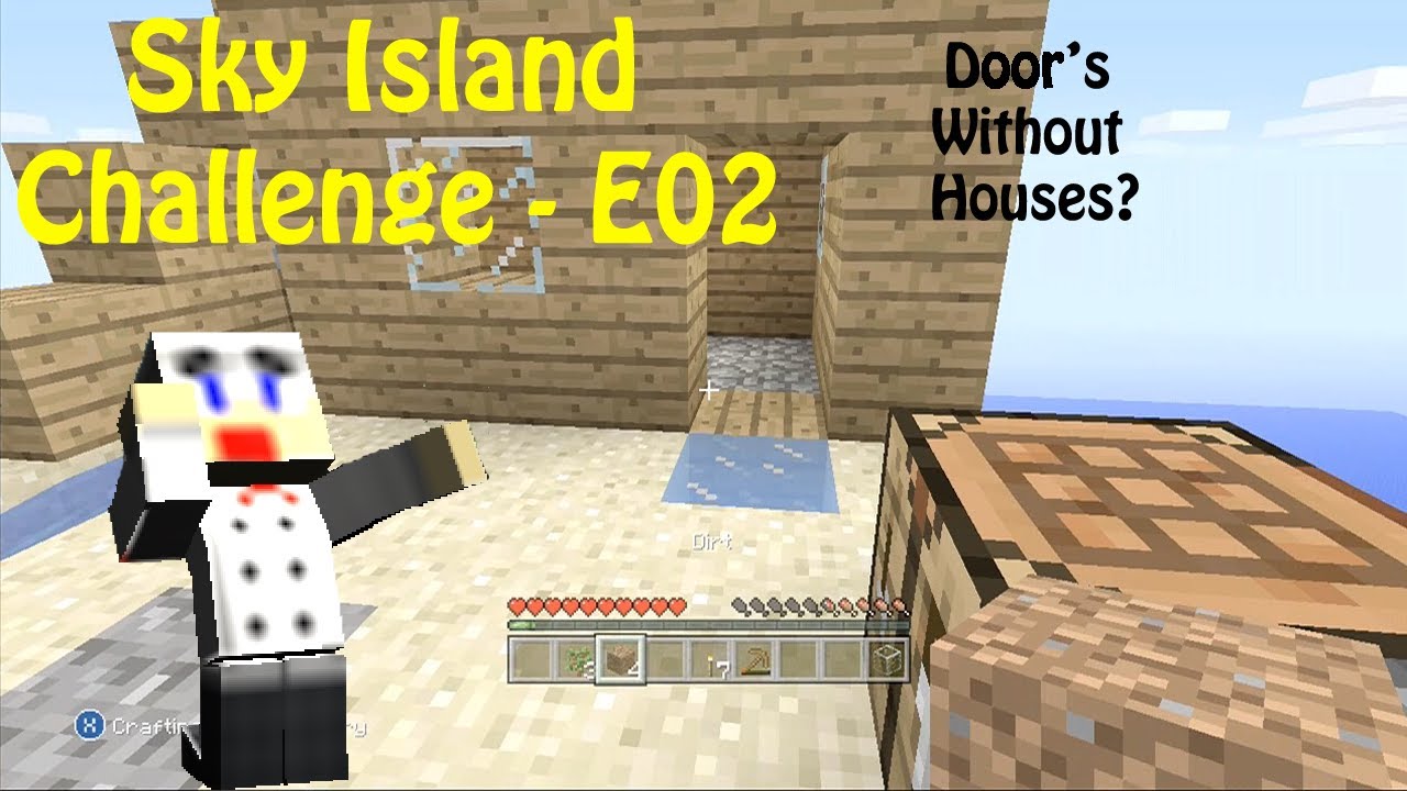 Xbox Minecraft - Stampy's Sky Ialsnd Challenge E02- Doors without Houses? -