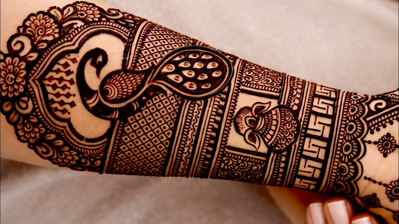 Most trending Peacock Bridal Mehndi Design Ever 😍 | Latest Dulhan Mehandi by Aaru Mehndi