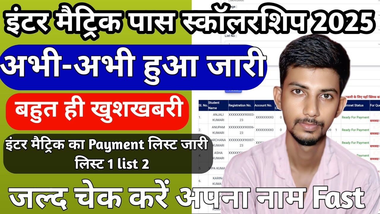 Payment Status Check | Mukhyamantri Kanya Utthan Yojana  | 10वीं/12वीं पेमेंट लिस्ट कैसे चेक करें