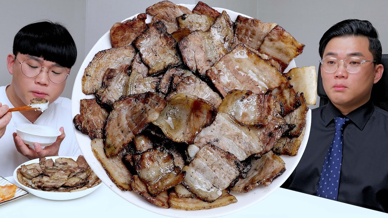 50초 삼겹살??? 이게 집에서 된다고? 짚불 삼겹살 먹었는데...
