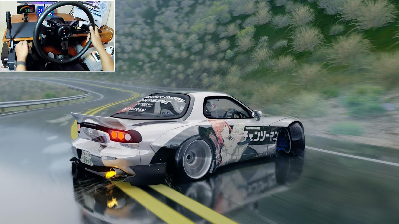 Drift in Rain with Mazda RX 7 - Assetto Corsa | Pxn v99 Gameplay