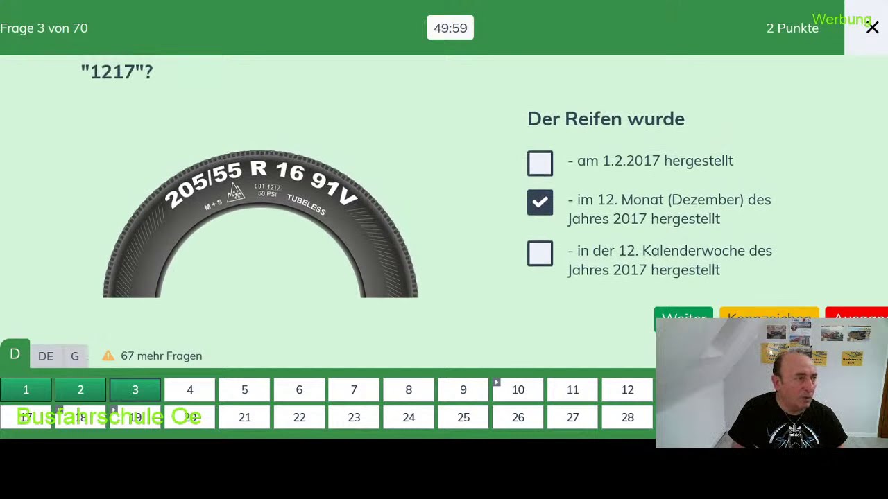 Live Prüfung für Klasse DE