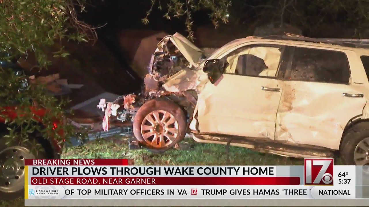 SUV driver plows into home near Garner, injuring 2: NCSHP