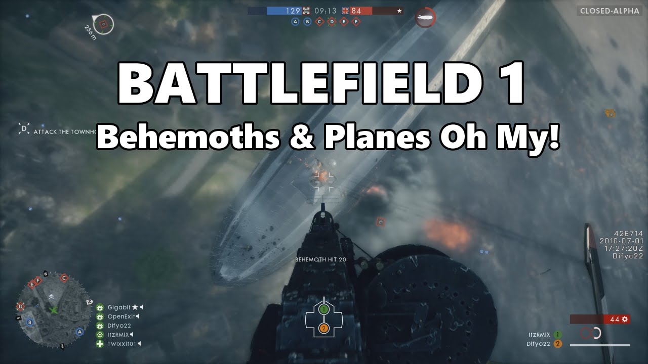 Battlefield 1 - Behemoths & Planes! HUGE Explosions
