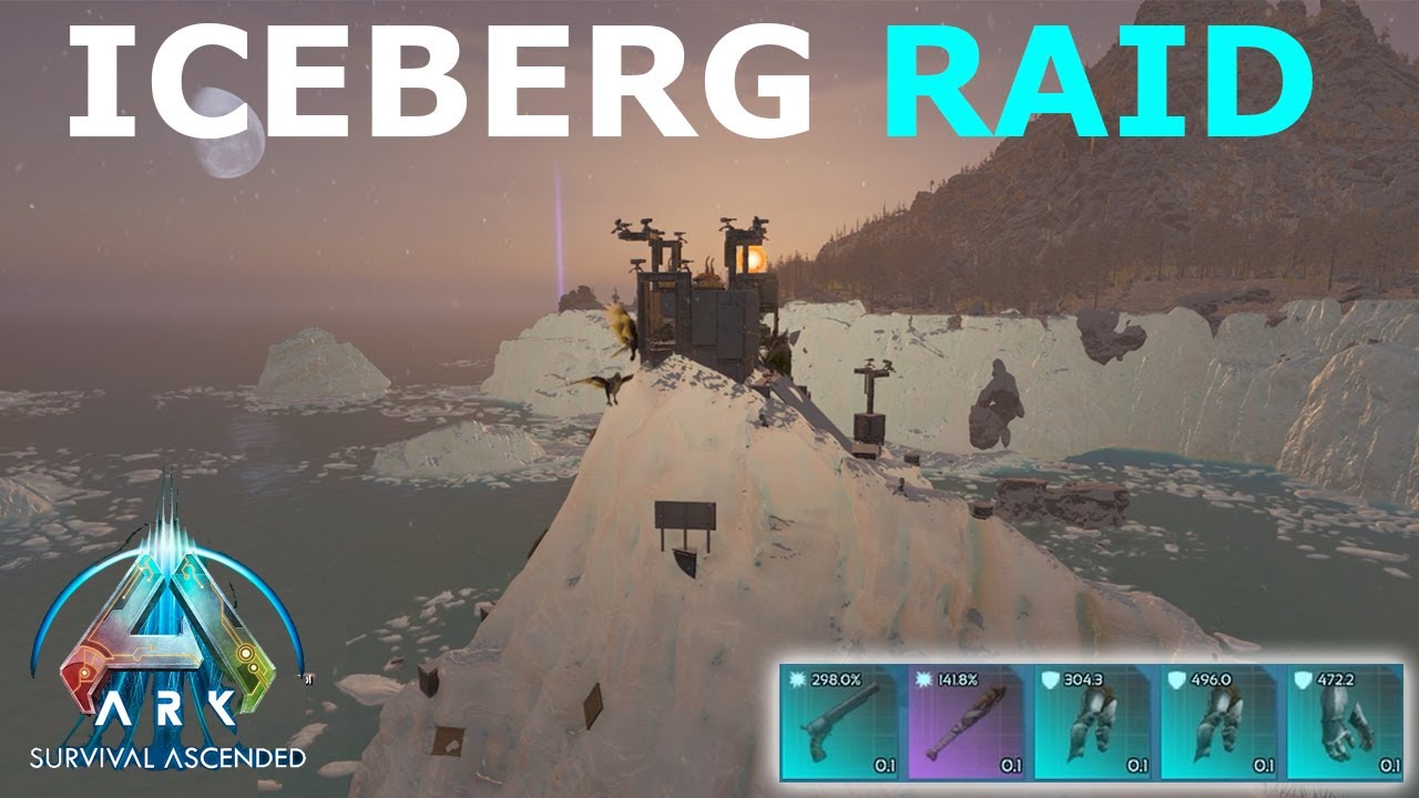 ONLINE RAIDING A BROKEN Ice Berg Base For INSANE Loot!- Ark Survival Ascended Small Tribes