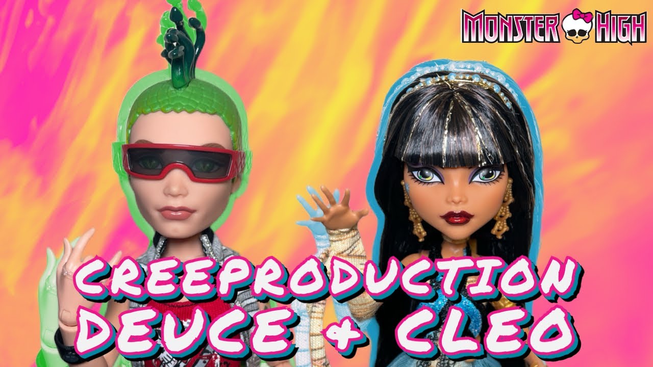 Monster High Creeproduction CLEO DENILE & DEUCE GORGON Doll Review & Unboxing!