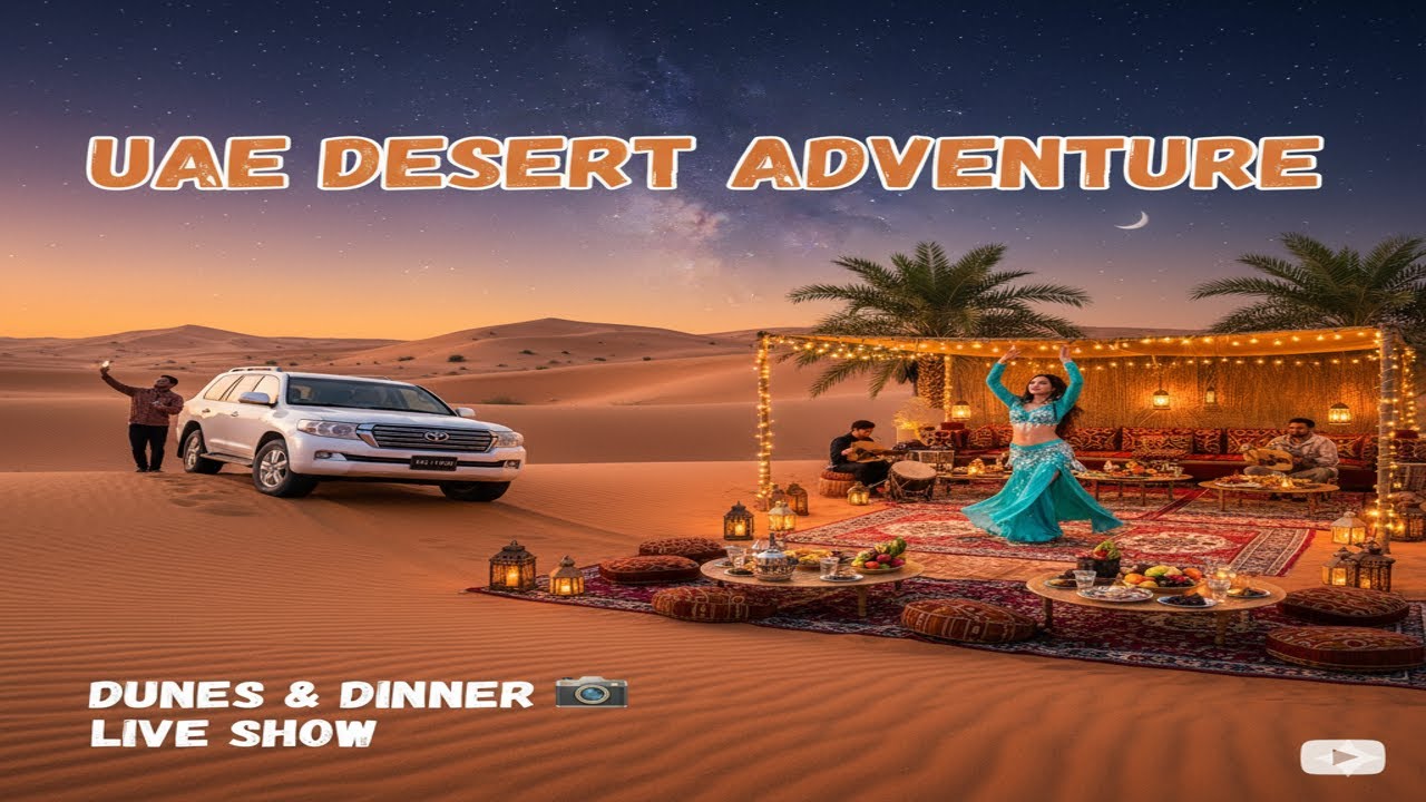 Epic Dubai Desert Safari Adventure | Land Cruiser Ride, Dune Bashing, Belly Dance & BBQ Dinner!