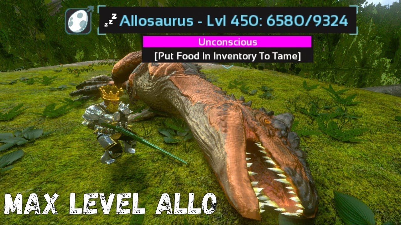 MAX LEVEL ALLOSAURUS TAMING!! ARK SURVIVAL EVOLVED MOBILE