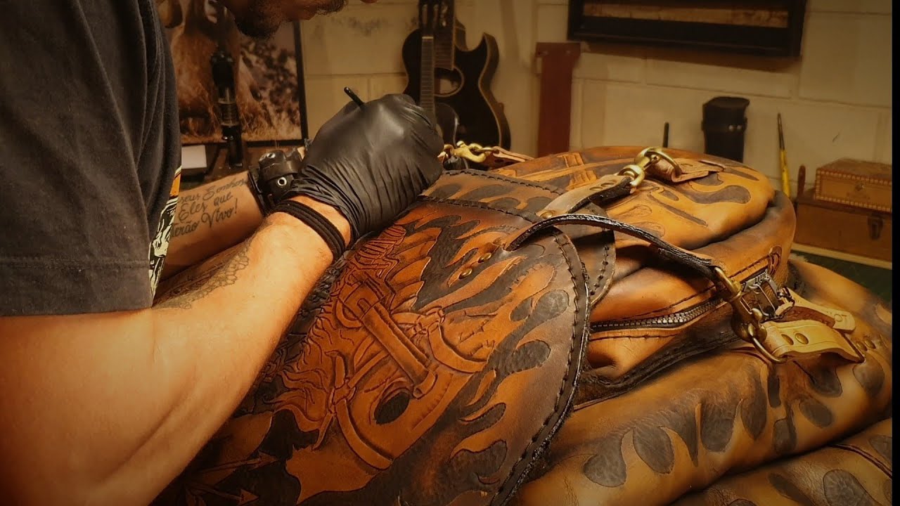 Leather Drum Bag - Bolsa de Couro Para Pratos de Bateria