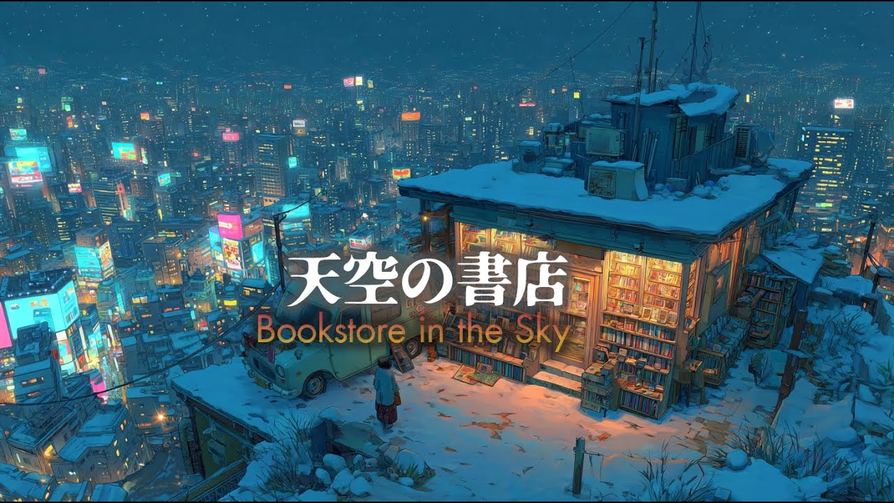 Bookstore in the Sky | Peaceful Lofi Ambience 4K