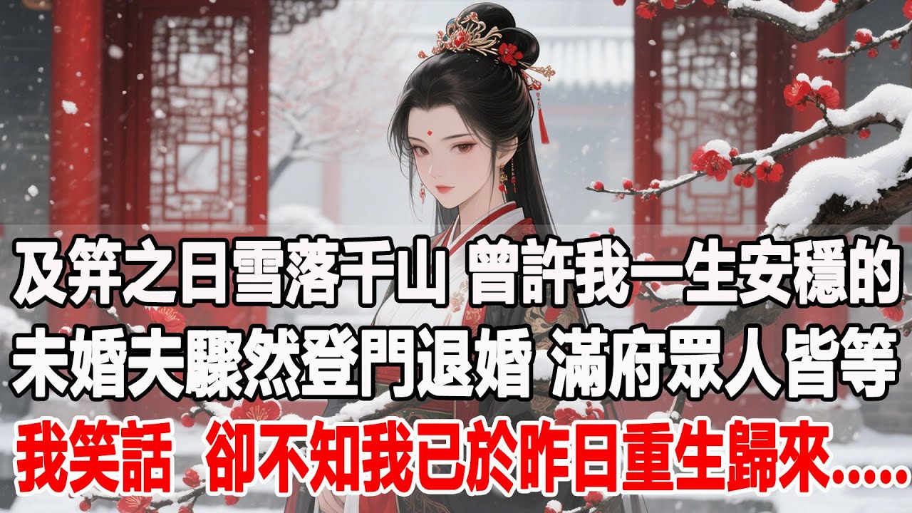 【完結爽文】及笄之日雪落千山，曾許我一生安穩的未婚夫驟然登門退婚，滿府眾人皆坐等我癡傻倒貼的笑話，卻不知我已於昨日重生歸來.....#古言 #小說