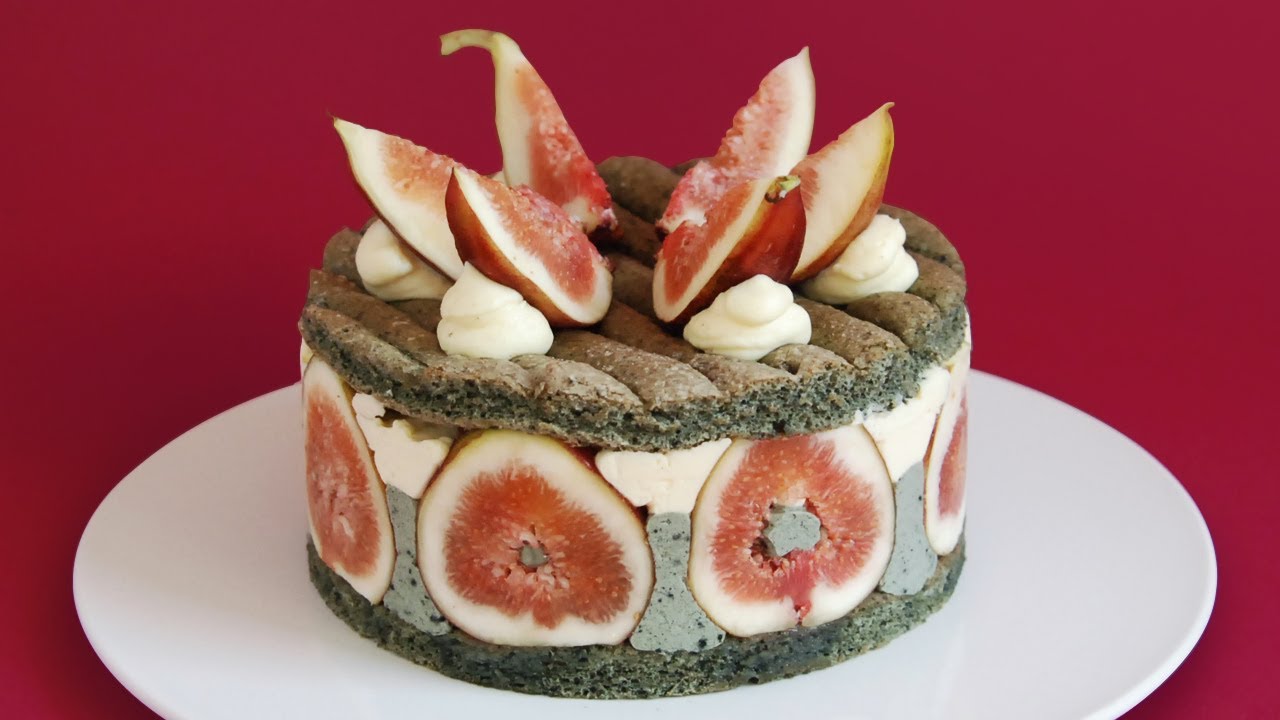 고급스러운 가을 맛, 무화과&쑥 프레지에 케이크 | Fig&Mugwort Fraisier Cake