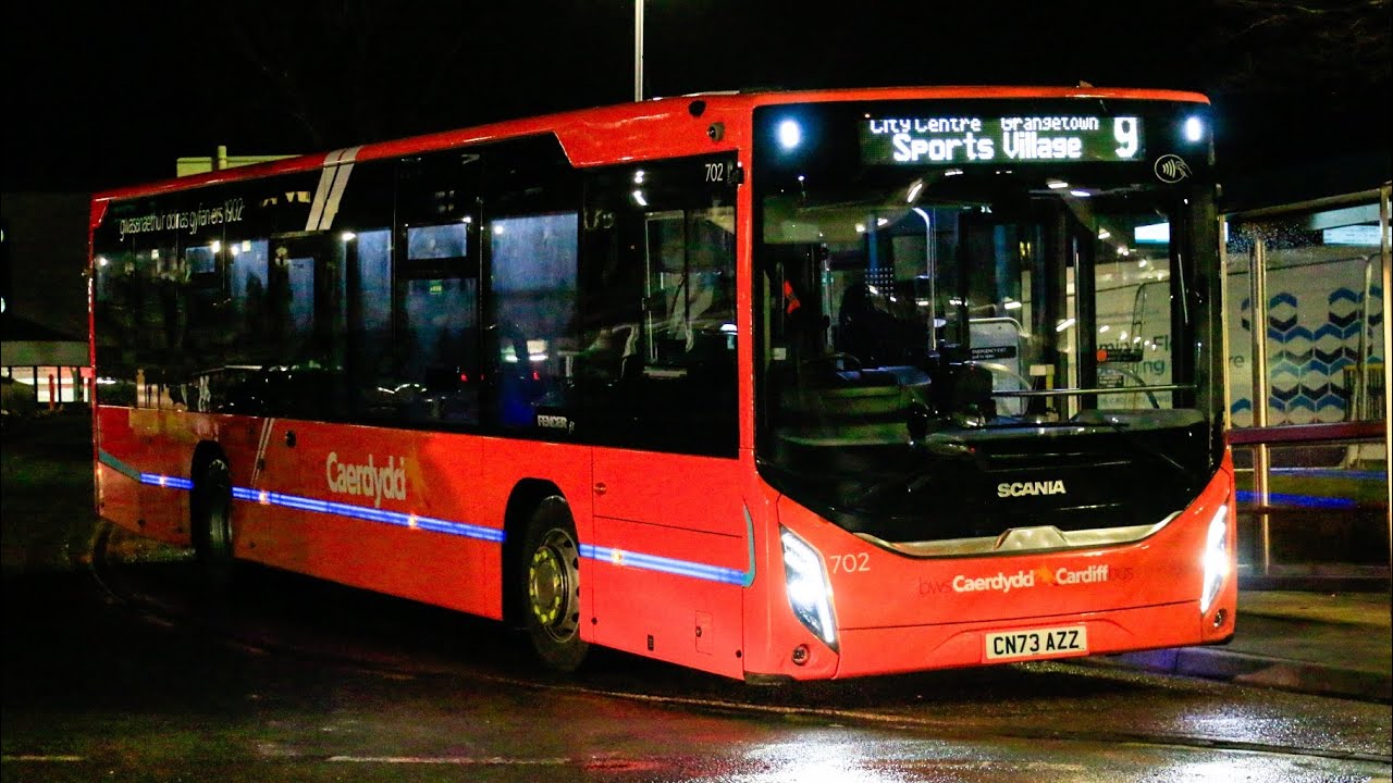Scania K280CB Higer Fencer  | Cardiff Bus 702 | Route 9 | CN73 AZZ