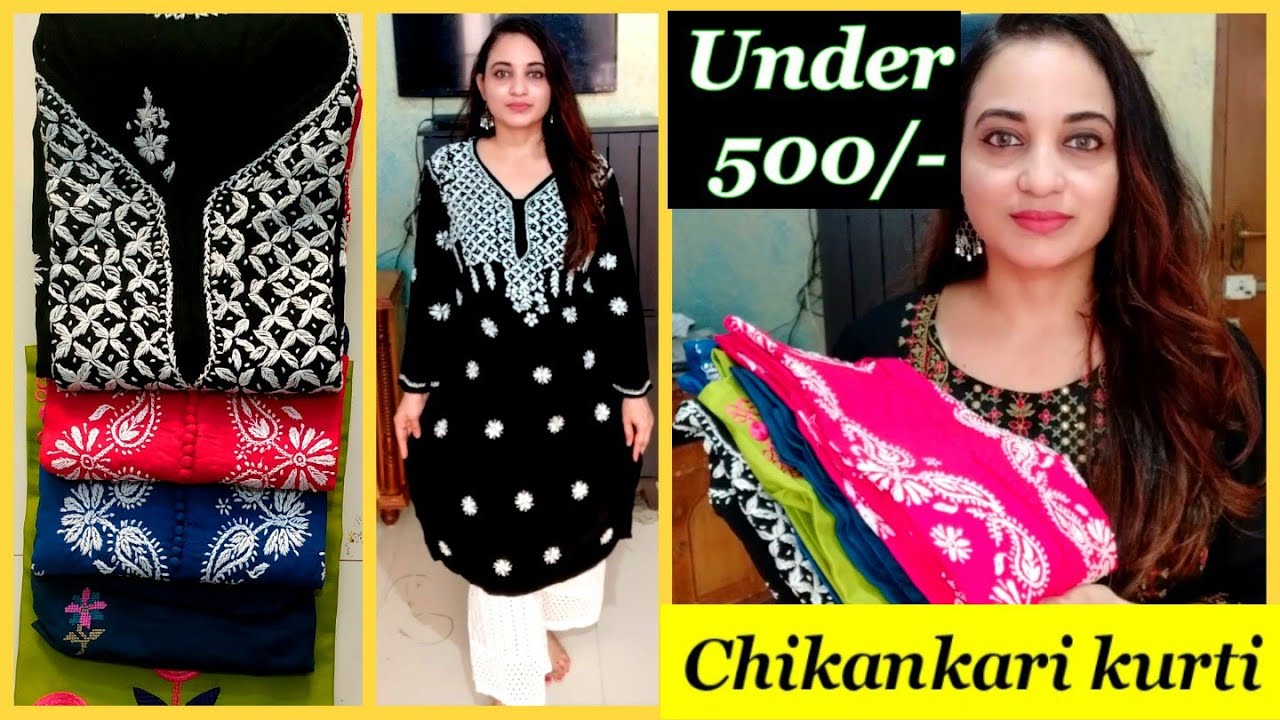 Meesho chikankari kurti Haul under 500|LatestAnarkali/festivewear|Online Shopping Review With kinjal