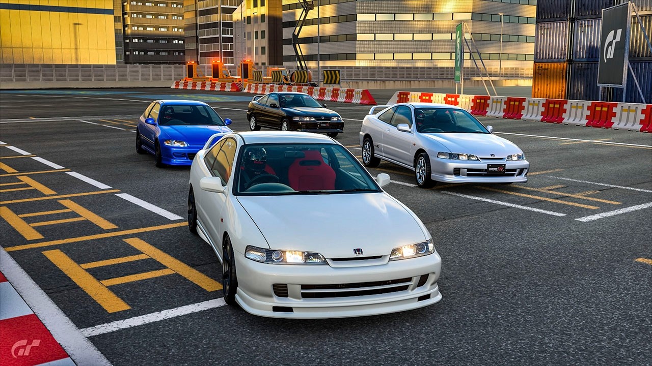 Gran Turismo® 7: 359 HP Honda Integra Type-R DC2 VS. JDM HONDAS Tokyo Expressway Sunset Gameplay