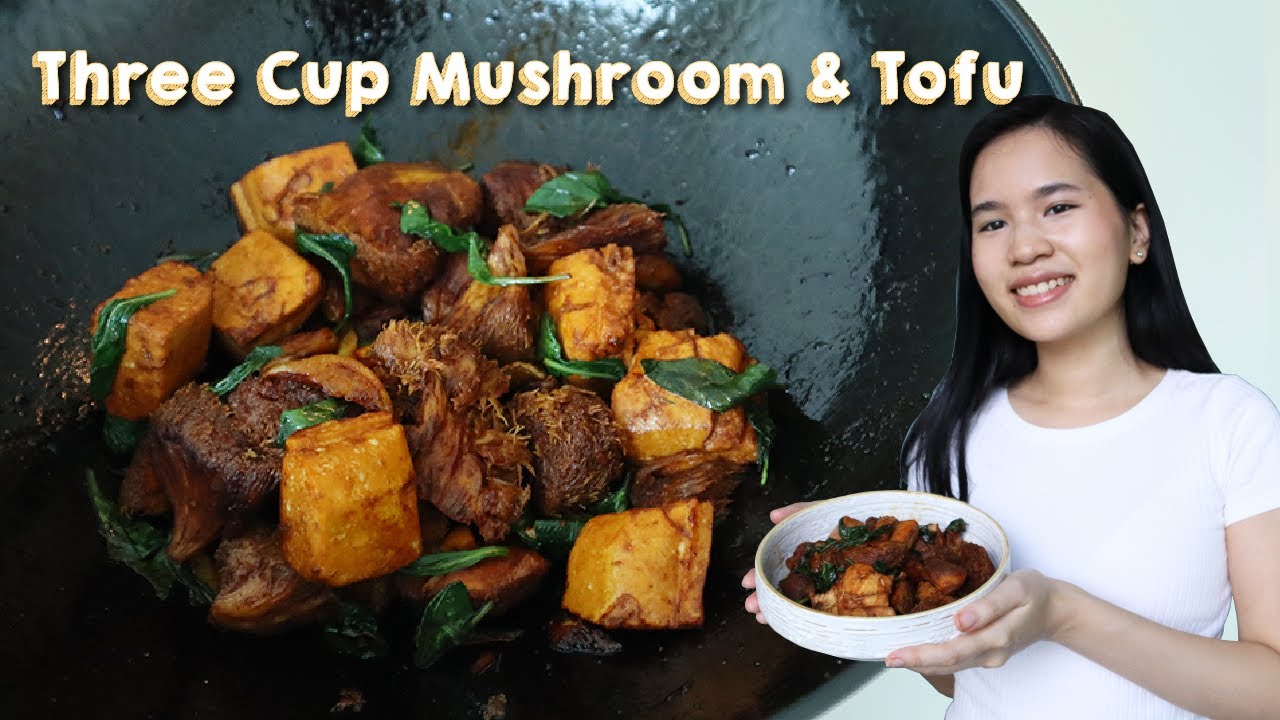 Taiwanese Three Cup Mushroom & Tofu | Vegan Asian Recipe