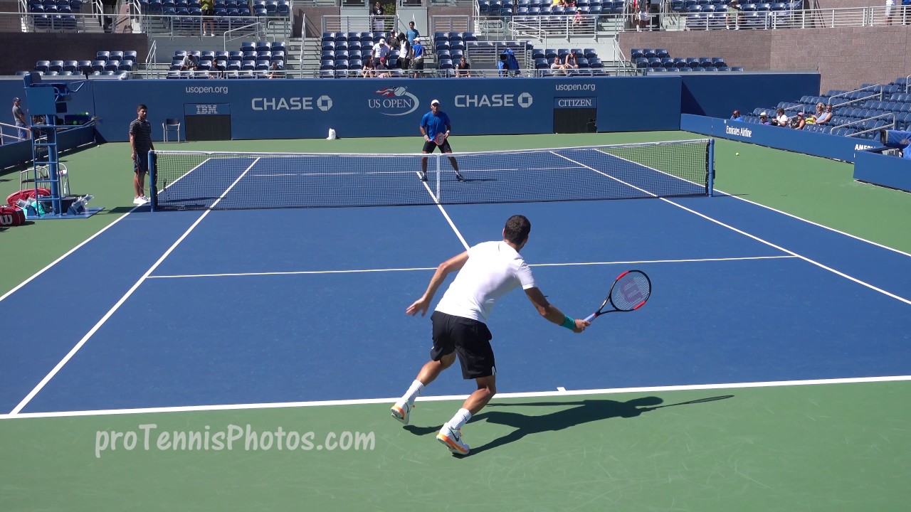 Grigor Dimitrov 2016 US Open practice, 4K