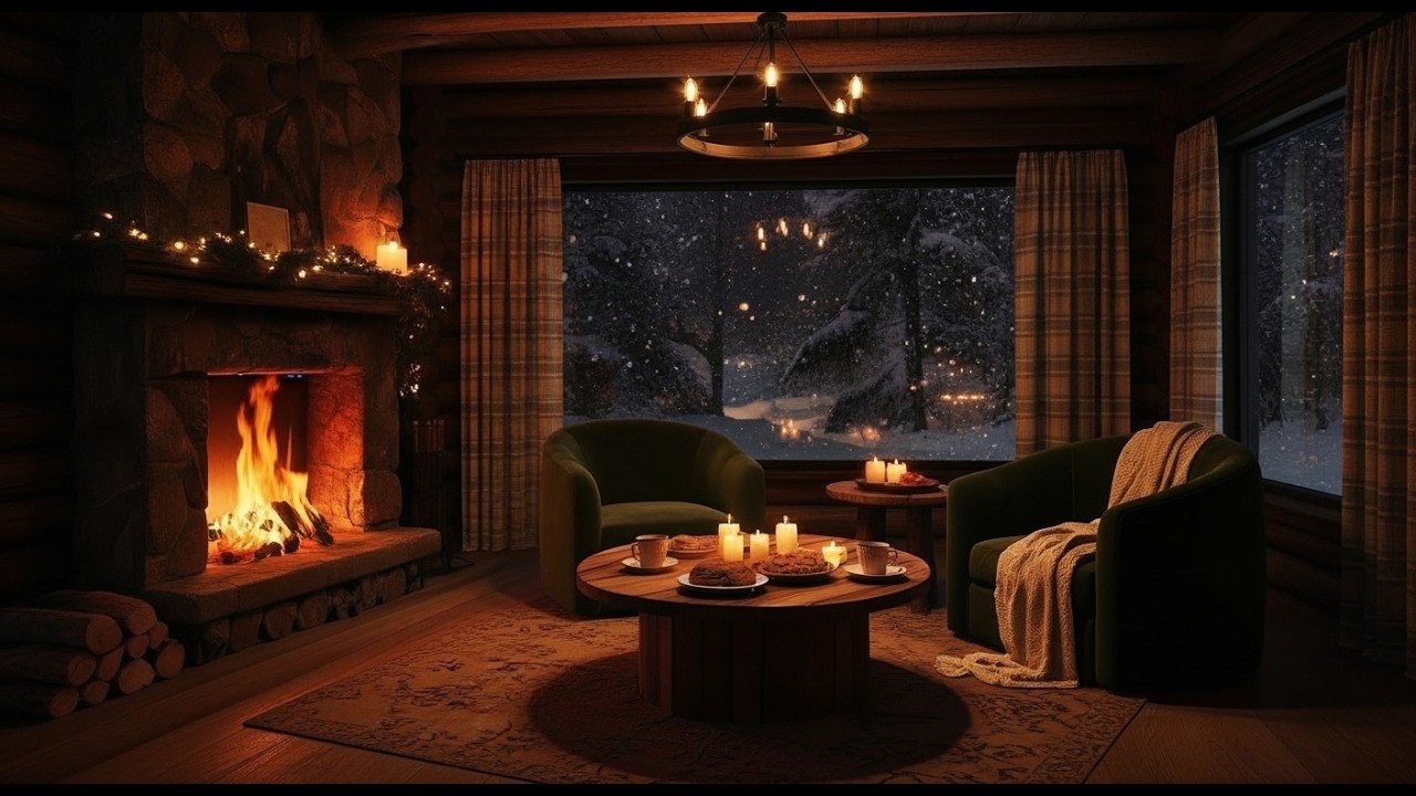 🔥 Cozy Fireplace Piano for Adults 40+ ❄️ Deep Relaxation, Stress Relief & Peaceful Winter Healing