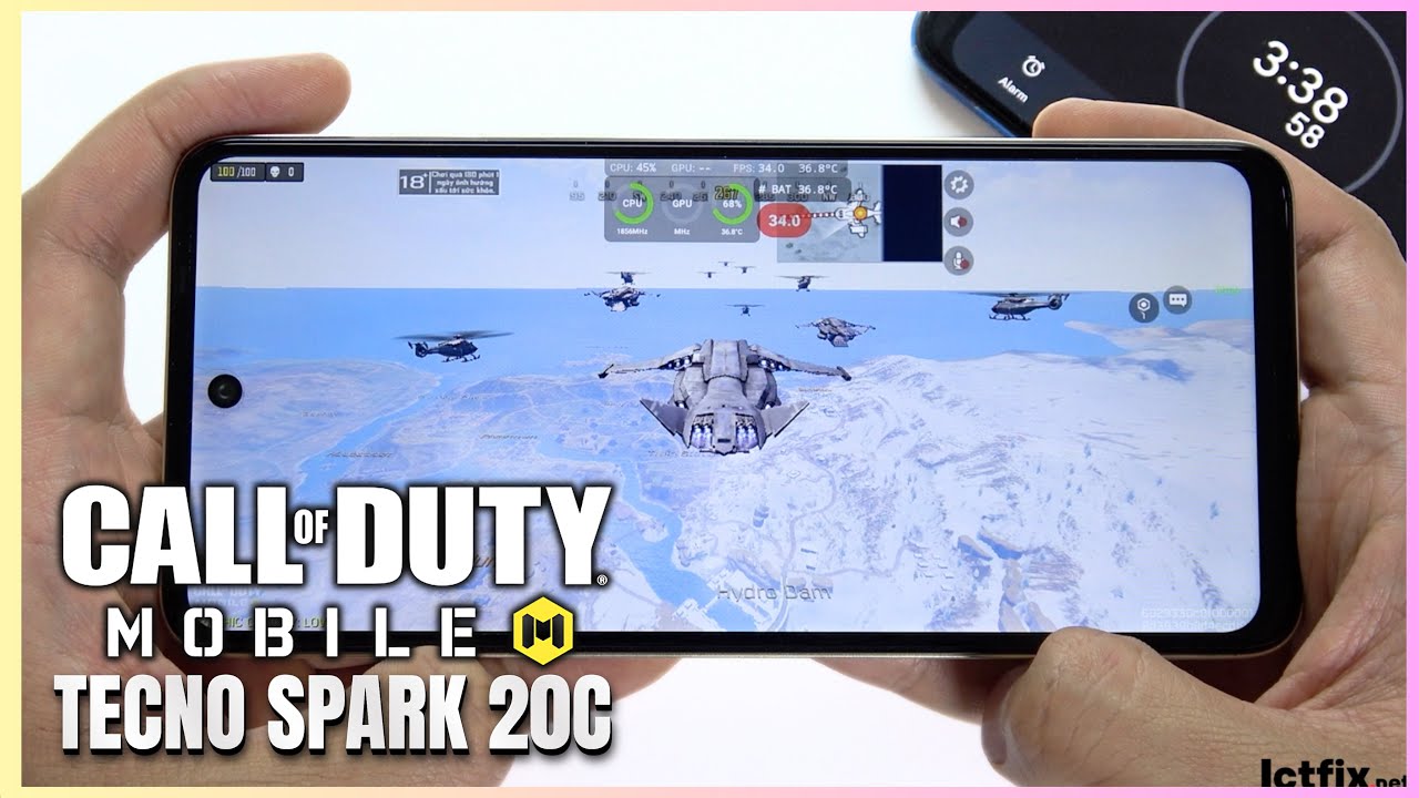 Tecno Spark 20C Call of Duty Mobile Gaming test CODM | Helio G36, 90Hz Display