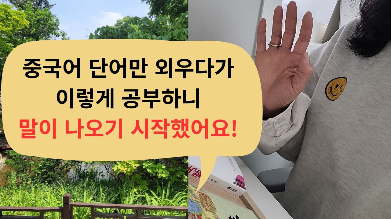 중국어단어만 외우다가 이렇게 공부하니 회화가 되네요!🩵