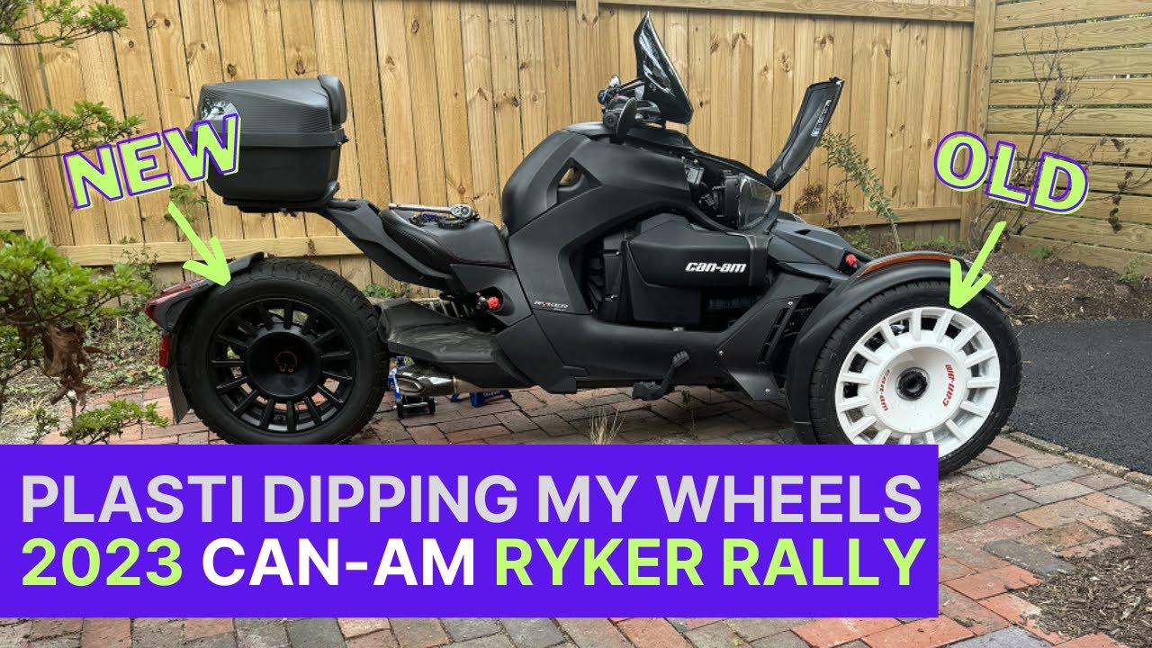 Plasti Dip wheels on my new 2023 Can-Am Ryker Rally