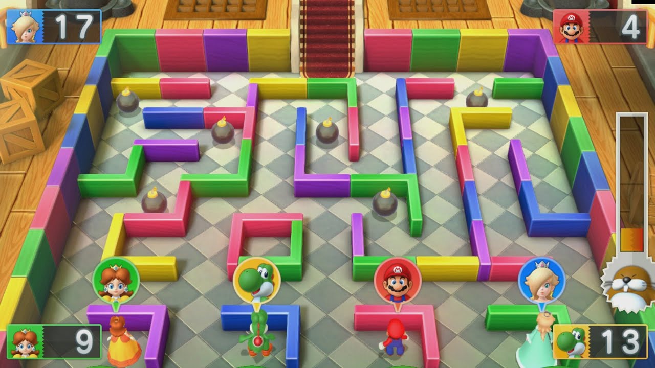 Mario Party 10 - All Boss battles with Rosalina, Mario, Daisy and Yoshi