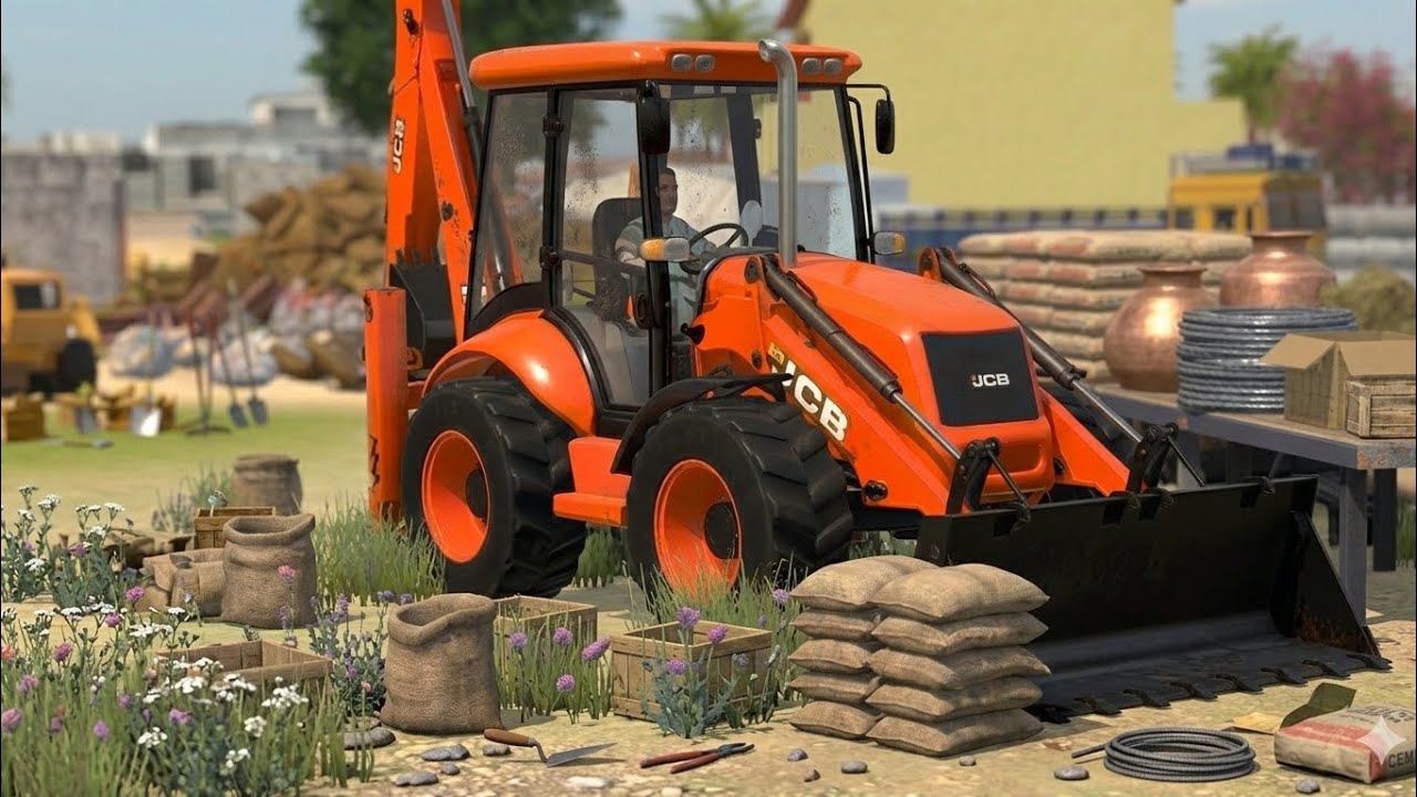 🔴Drive JCB and🪵 Uploading Stone 🏗️ 🪨 From 🚜 and Dumper Truck in 3d Game #jcb #tractor #gaming 