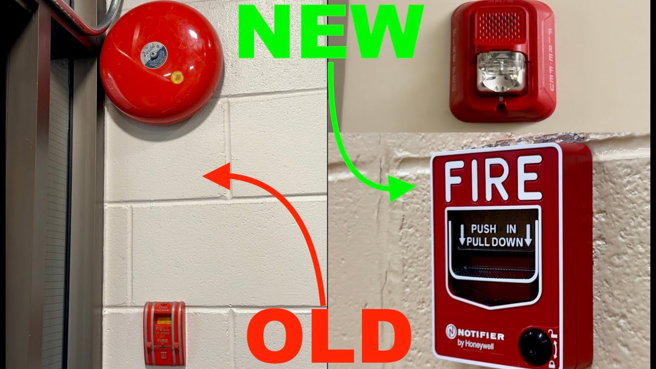 Replacing fire alarm system at elementary school. Full addressable replacement day #1