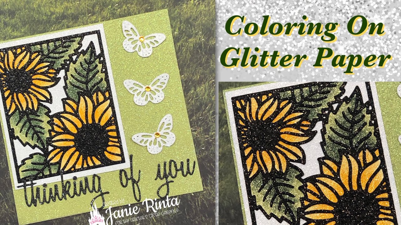 Cardmaking Technique With Alcohol Ink Markers and Glitter Paper