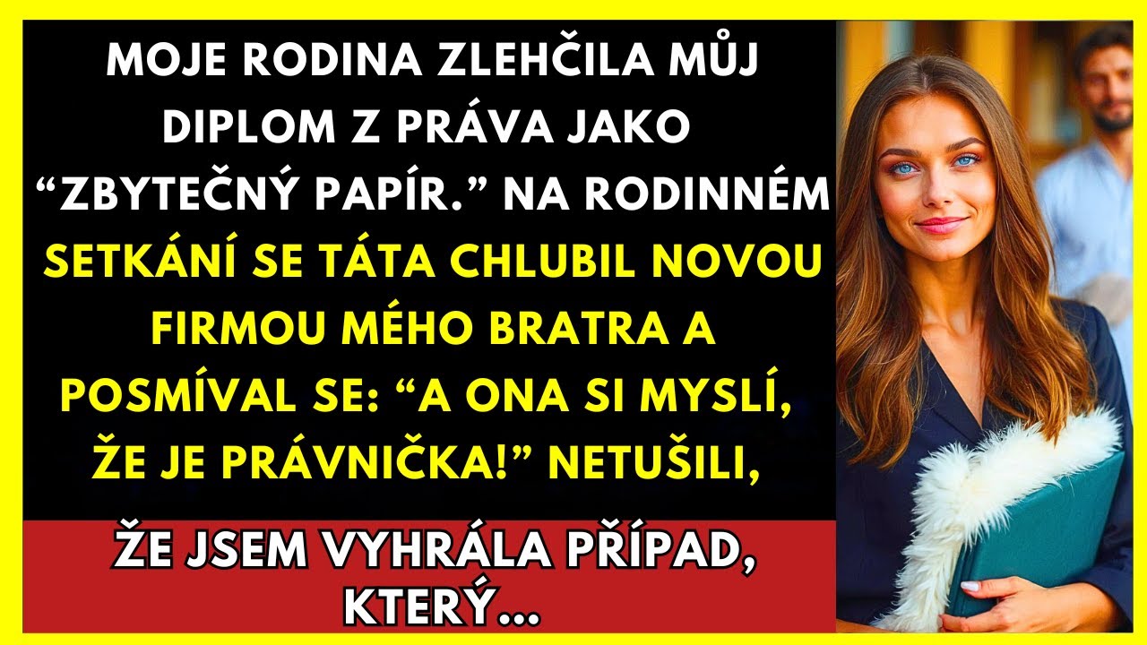 Rodina Se Mi Smála Kvůli Diplomu, Dokud Nezjistili, Že Jsem Vyhrála Případ, Který Změnil Všechno