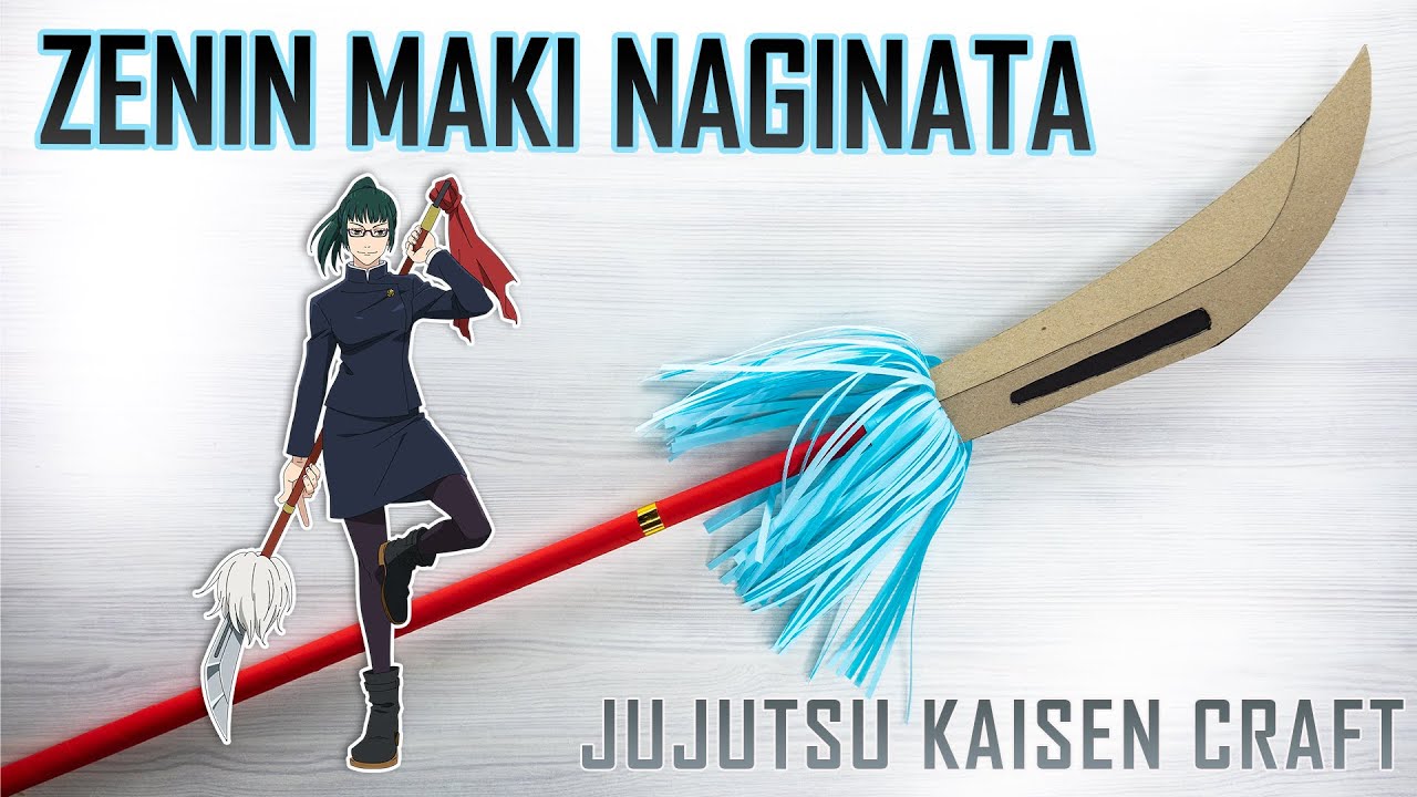 Как сделать Нагинату Зенин Маки из бумаги и картона
