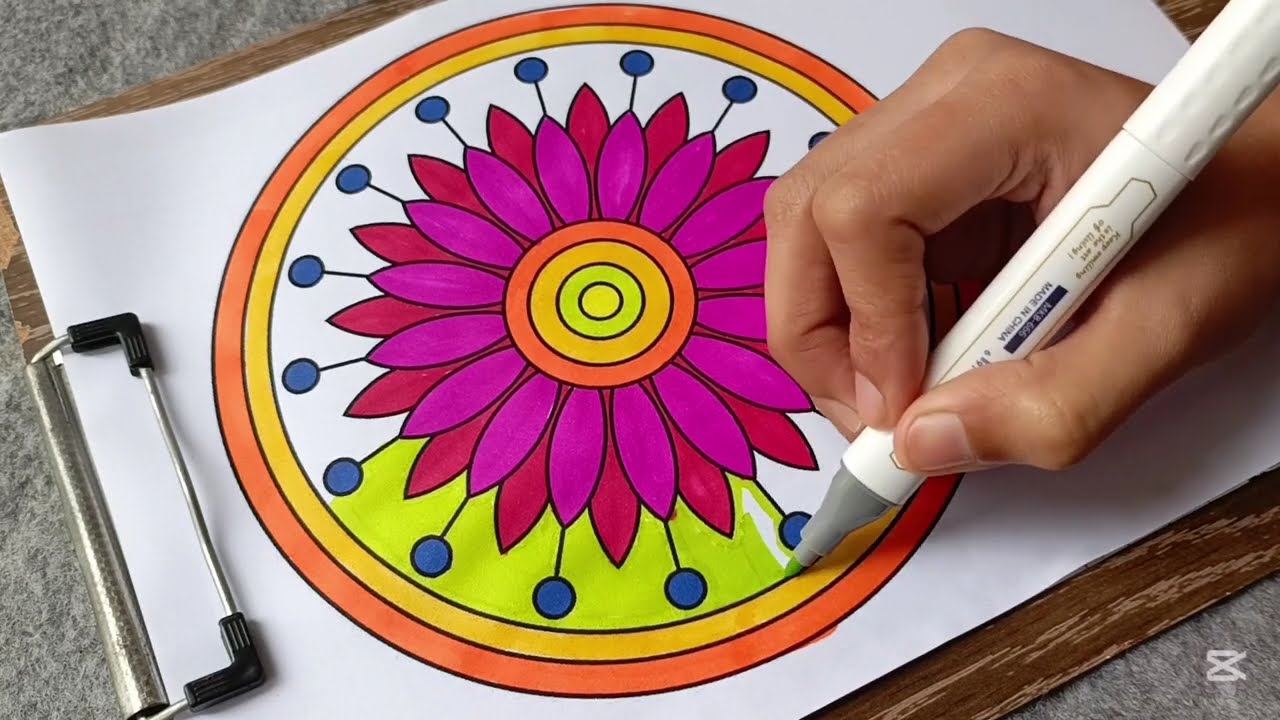 🌀 Relaxing Mandala Coloring 🎨 | Stress Relief & Mindfulness Art 🌸✨