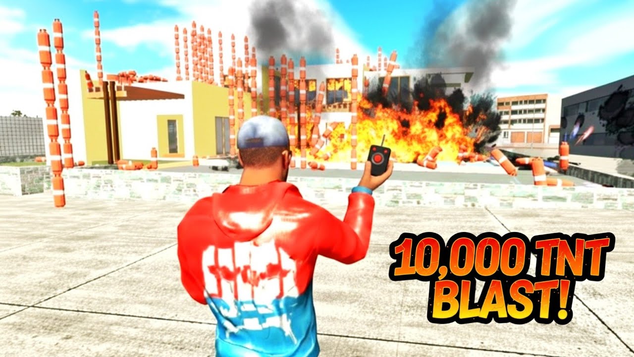 10000 TNT GAS TANKS Can I Save My House From This Explosive ! VIRENDER HERE GAMING