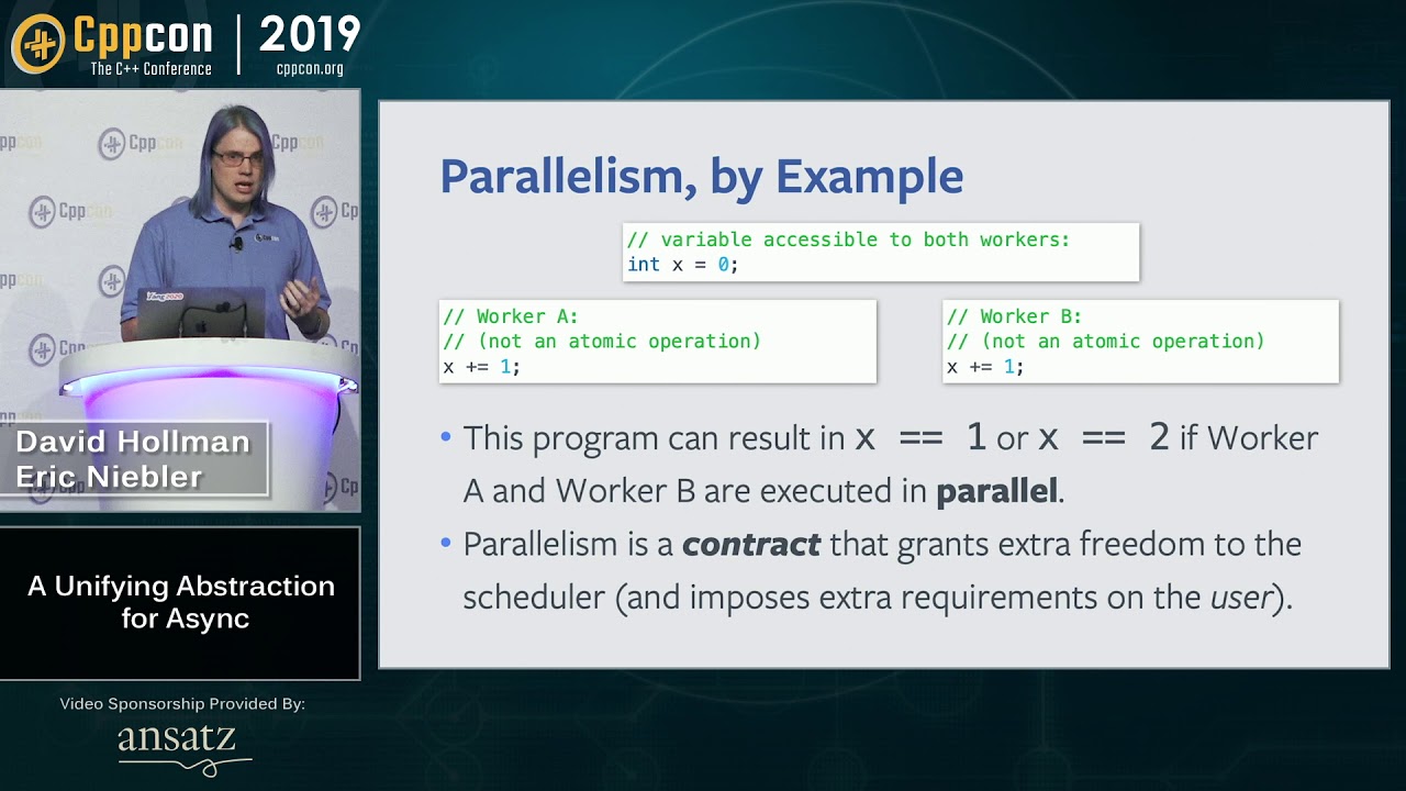 CppCon 2019: Eric Niebler, Daisy Hollman “A Unifying Abstraction for Async in C++”