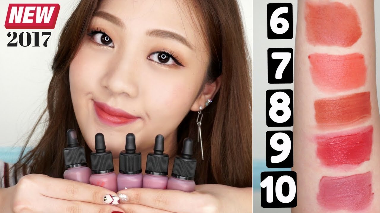 [NEW]Peripera Airy Ink Velvet สวอชสีใหม่6-10!!/2017 F/W Swatches💄