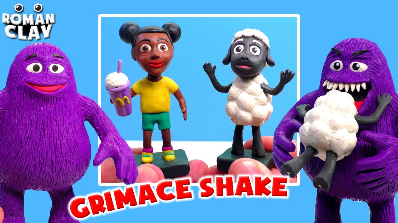 Making Amanda the Adventurer vs Grimace Shake | Roman Clay
