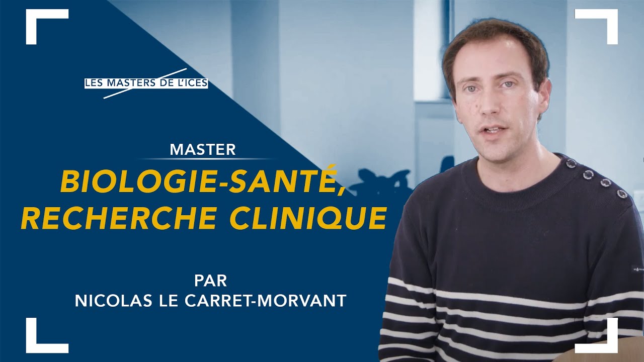 Master Biologie-Santé et Recherche clinique  - ICES - Institut catholique de Vendée