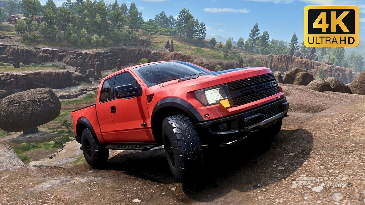 Ford F-150 SVT Raptor Extreme Rock Crawling in Rain! |  Forza Horizon 5